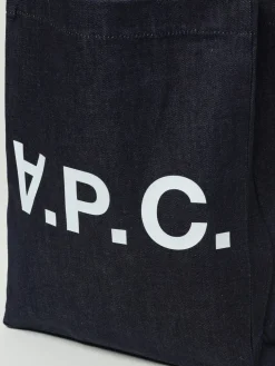 Borsa A.P.C. in denim di cotone