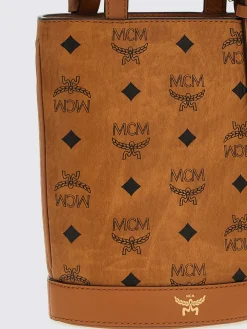 Borsa Aren tote in cotone con logo Mcm