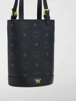 Borsa Aren tote in cotone con logo Mcm