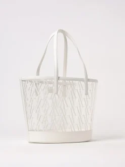 Borsa Armani Exchange in pvc e pelle sintetica con logo all over