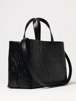 Borsa Armani Exchange in pelle sintetica con logo goffrato