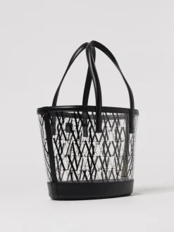 Borsa Armani Exchange in pvc e pelle sintetica con logo all over