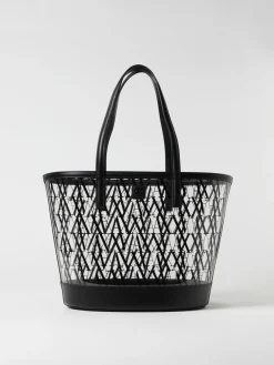 Borsa Armani Exchange in pvc e pelle sintetica con logo all over