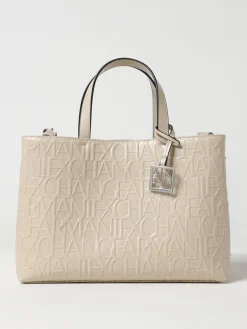 Borsa Armani Exchange in pelle sintetica con logo goffrato