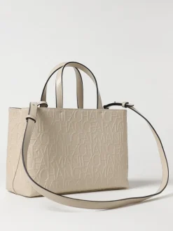 Borsa Armani Exchange in pelle sintetica con logo goffrato