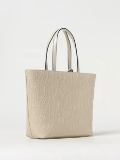 Borsa Armani Exchange in pelle sintetica con logo goffrato