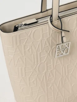 Borsa Armani Exchange in pelle sintetica con logo goffrato
