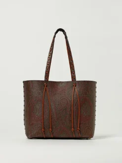 Borsa Arnica Etro in cotone spalmato con cuciture a vivo