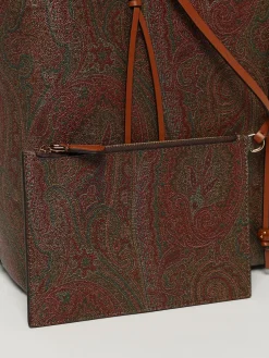 Borsa Arnica Etro in cotone spalmato con cuciture a vivo