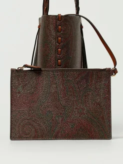 Borsa Arnica Etro in cotone spalmato con cuciture a vivo