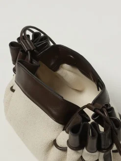 Borsa Arta Hereu in canvas di cotone e pelle