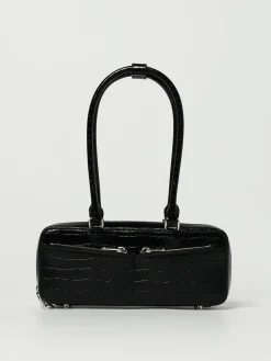 Borsa baguette Self-Portrait in pelle stampa cocco