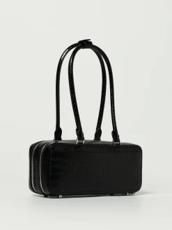 Borsa baguette Self-Portrait in pelle stampa cocco