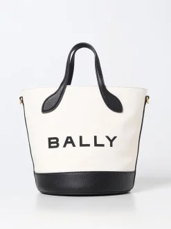 Borsa Bar 8 Hours Bally in canvas e pelle a grana