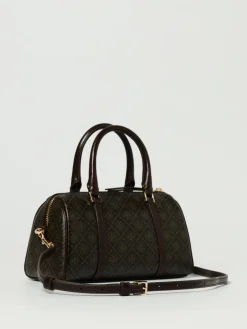 Borsa Barrel Bag Monogram Petite Tory Burch in cotone spalmato