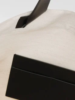 Borsa Book Border Book Square Jil Sander in canvas e pelle