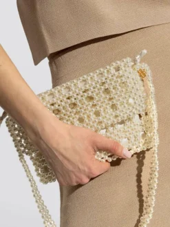 Borsa by Malene Birger in perle sintetiche con lavorazione ricamata