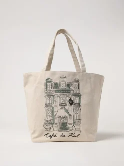 Borsa Cafè De Karl Karl Lagerfeld reversibile in canvas di cotone riciclato