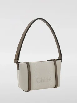 Borsa Carry Chloè in canvas di cotone e pelle