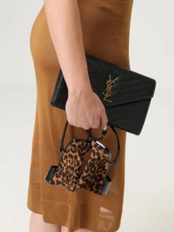 Borsa Cassandre Saint Laurent in grain de poudre trapuntata chevron