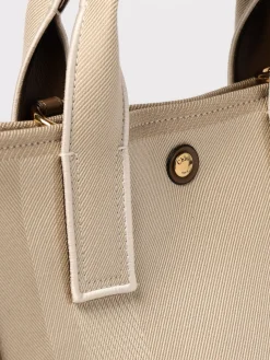 Borsa Chloè in canvas con logo jacquard