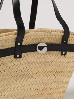 Borsa Coperni in rafia e pelle