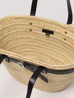 Borsa Coperni in rafia e pelle