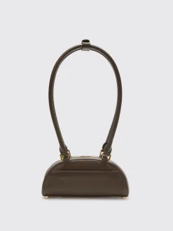 Borsa Curved Self-Portrait in pelle con fiocchi di strass