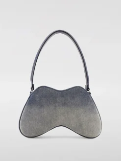 Borsa Double-D Diesel in denim solarizzato