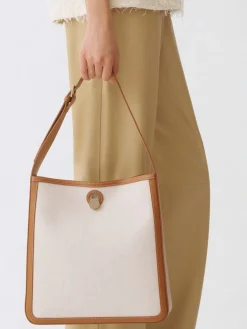 Borsa Eclissi Fabiana Filippi in misto cotone e pelle