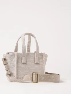 Borsa Emporio Armani in canvas misto cotone con logo jacquard
