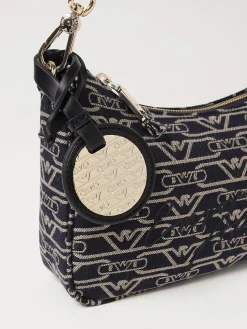 Borsa Emporio Armani in canvas con logo jacquard
