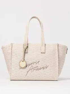 Borsa Emporio Armani in misto cotone con logo jacquard