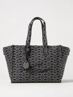 Borsa Emporio Armani in misto cotone con logo jacquard