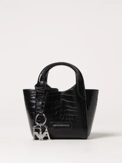 Borsa Emporio Armani in pelle sintetica stampa cocco