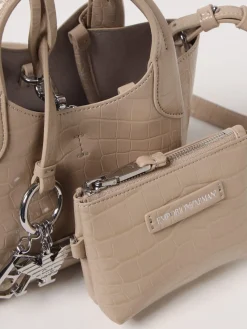 Borsa Emporio Armani in pelle sintetica stampa cocco