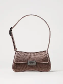 Borsa Emporio Armani in pelle sintetica laminata con strass all over