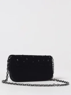 Borsa Emporio Armani in velluto con strass all over