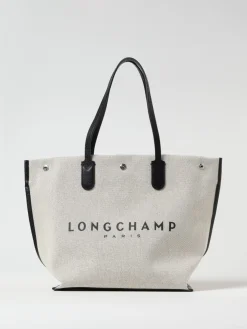 Borsa Essential L Tote Longchamp in canvas e pelle