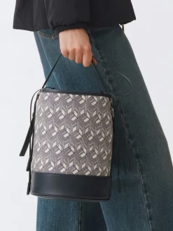 Borsa Fabiana Filippi in cavas jacquard e pelle