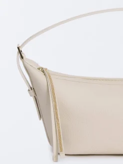 Borsa Fabiana Filippi in pelle a grana con monile