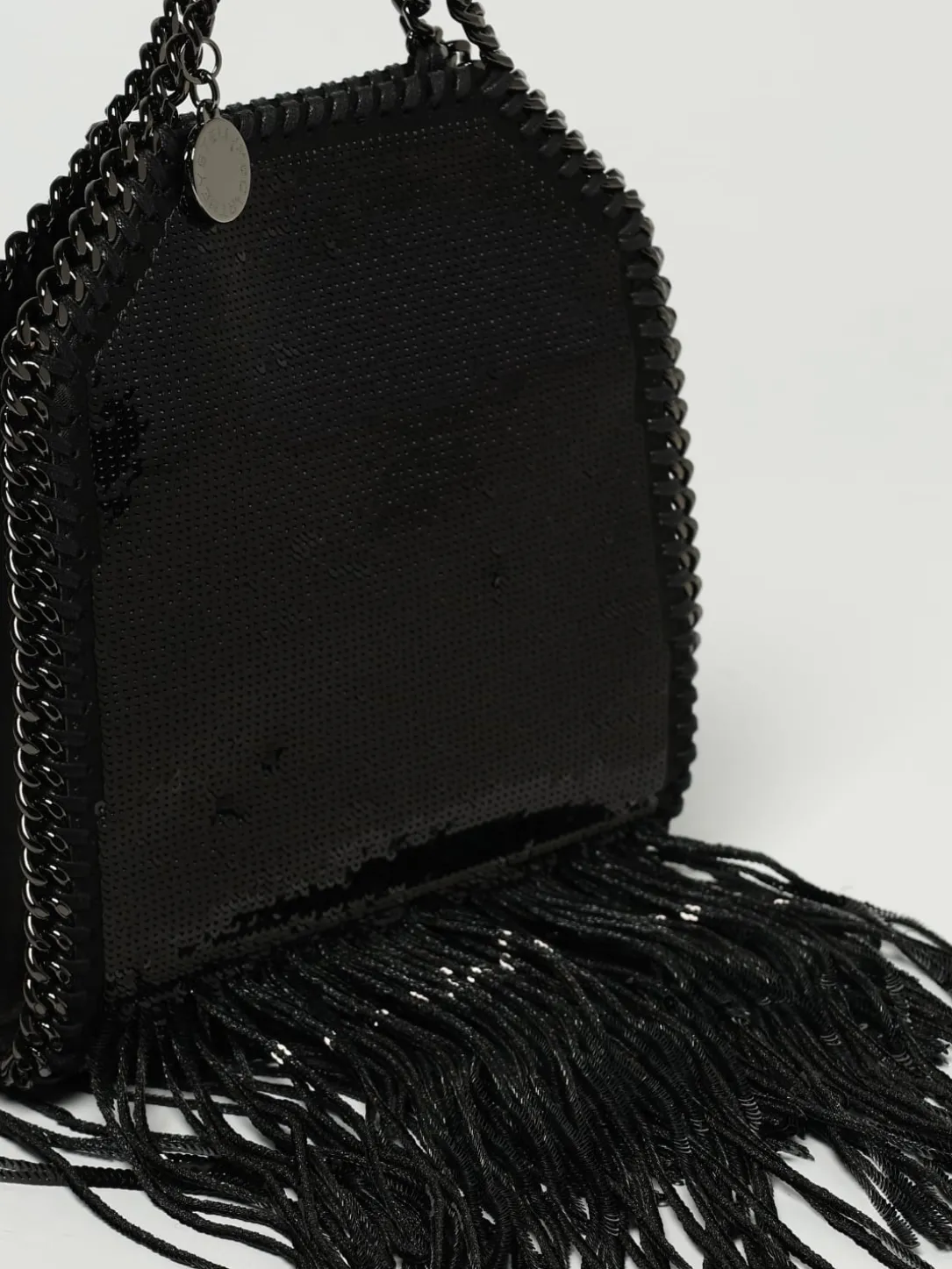Borsa Falabella Micro edizione limitata Stella McCartney con frange e paillettes