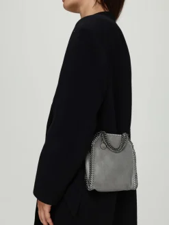 Borsa Falabella Micro Stella McCartney in camoscio sintetico cracklè