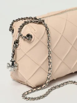 Borsa Fleming Tory Burch in pelle con lavorazione a diamante