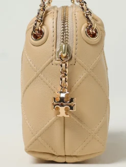 Borsa Fleming Tory Burch in pelle con lavorazione a diamante