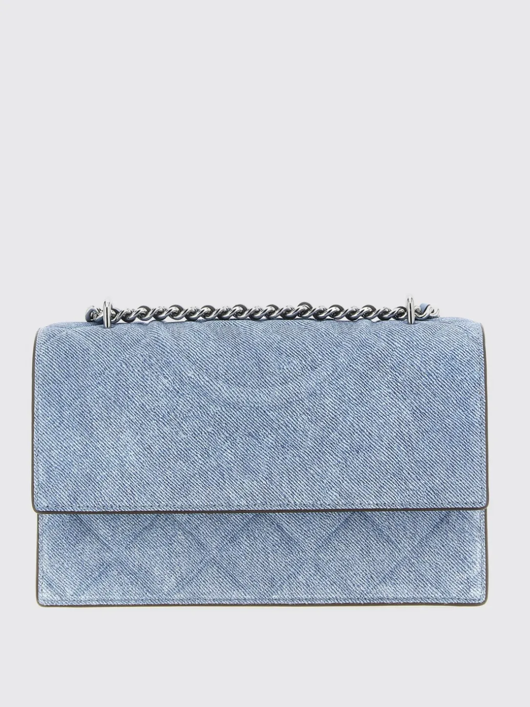 Borsa Fleming Tory Burch in denim matelassè