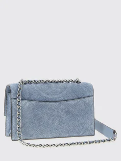 Borsa Fleming Tory Burch in denim matelassè