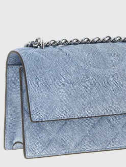 Borsa Fleming Tory Burch in denim matelassè