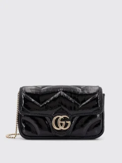 Borsa GG Marmont Gucci in pelle verniciata matelassè