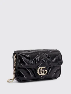 Borsa GG Marmont Gucci in pelle verniciata matelassè